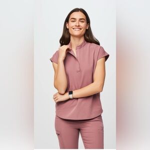 Figs Mauve Rafaela Oversized Scrub Top